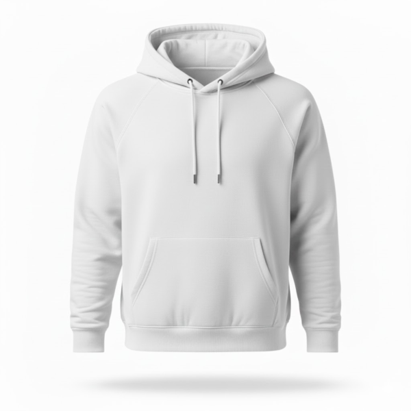 White Solid Hoodie || Unisex