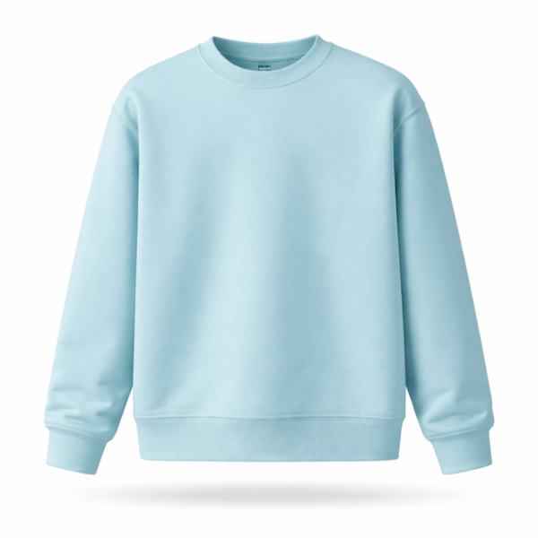 Sky blue Solid Sweat Shirt || Unisex