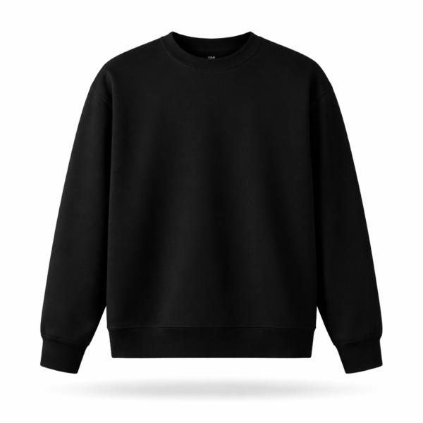 Black Solid Sweat Shirt || Unisex