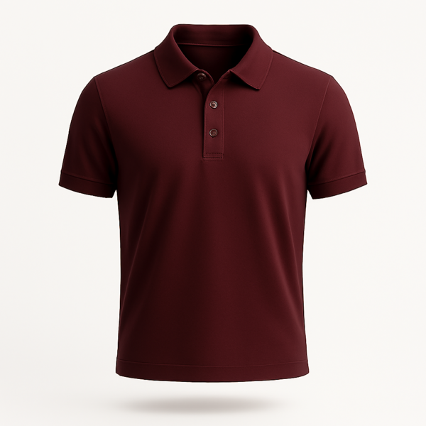 Maroon Solid Polo T-Shirt || Unisex