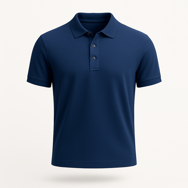 Navy blue Solid Polo T-Shirt || Unisex