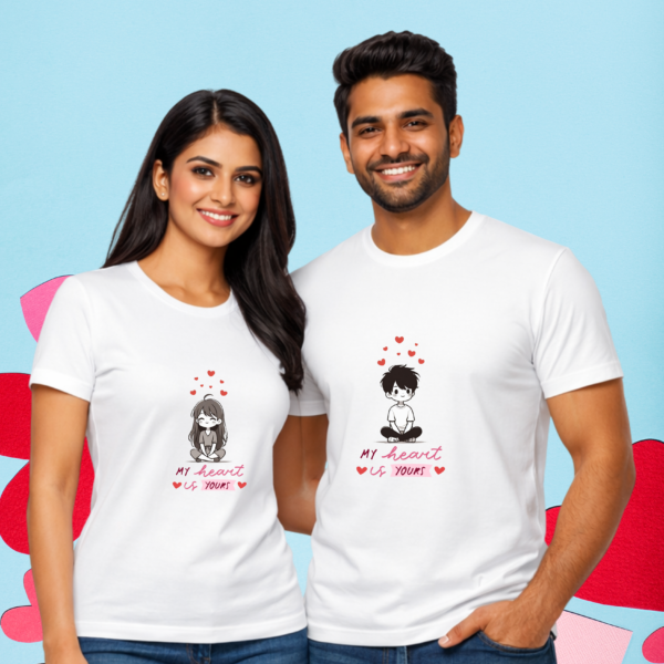 Couple T-Shirt – My Heart Is Yours Matching Tee-COD-002