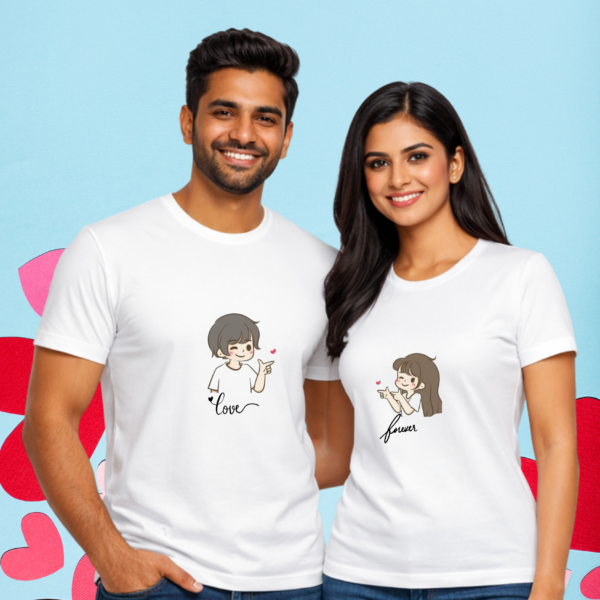 Couple T-Shirt – Love Forever Matching Tee -COD-03